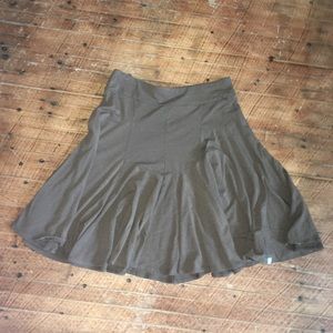 The North Face brown knit A-line skirt